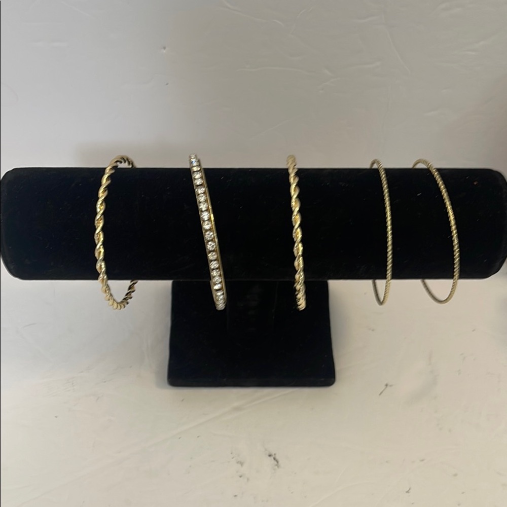GOLD TONE BRACELETS (set of five) INDIVIDUAL PICTURES TO FOLLOW